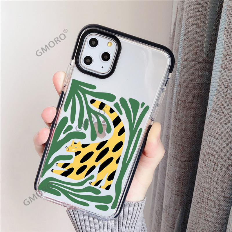 Foreign Trade Hot-Selling Niche Designer Illustration Giraffe Iphone17/16 Apple Phone Case 15 Soft Tpu Anti-Fall
