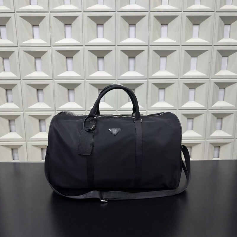 Saffiano nylon fabric triangular logo travel bag, airport bag, handbag – wholesale for international markets