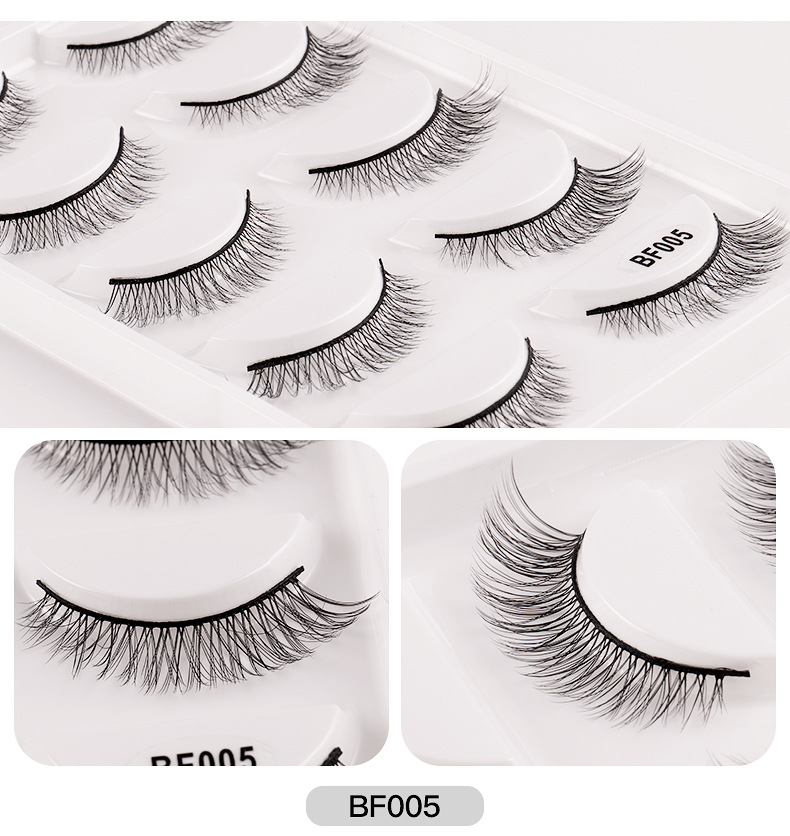 Lady Solid Color Chemical Fiber False Eyelashes 1 Set display picture 2