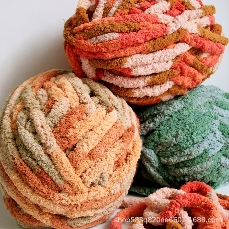 Ruyi Bird Wide Section Dyed Thick Wool Finger Scarf Hand-Knitted DIY Blanket Super Thick Ice Line Vacuum