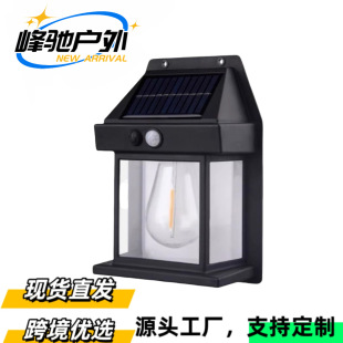 Outdoor Solar Induction Wall Lamp New Waterproof Tungsten Lamp Courtyard Lamp Garden Lamp Villa Home Lighting Lamp