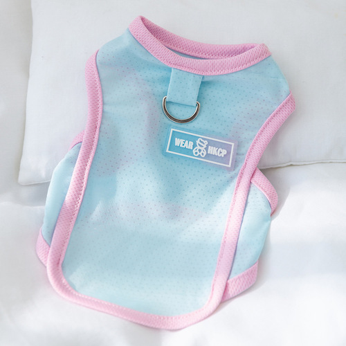 Summer new products, dogs and pets, cool, ice silk vest, thin breathable, puppy, cat and bear, teddy clothing