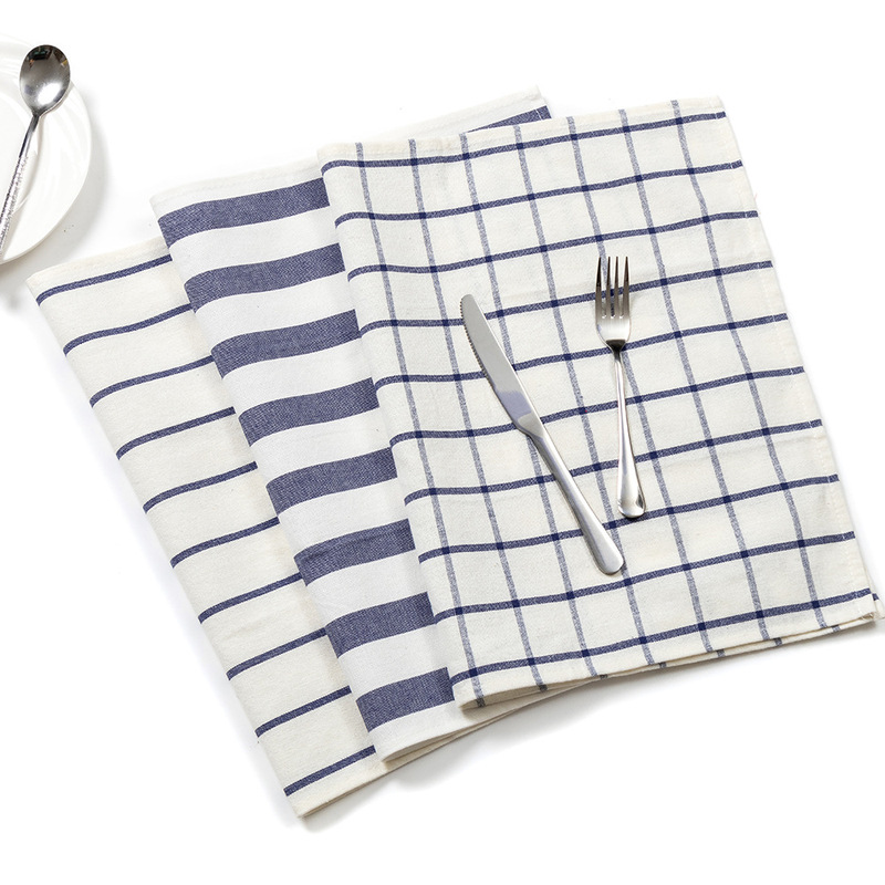Cross-Border Hot-Selling Nordic Style Pure Cotton Dishcloth, Soft and Quick-Drying Kitchen Towel, Absorbent and Thickened Tea Towel Cross-Border Hot-Selling Nordic Style Pure Cotton Dishcloth, Soft and Quick-Drying Kitchen Towel, Absorbent and Thickened Tea Towel