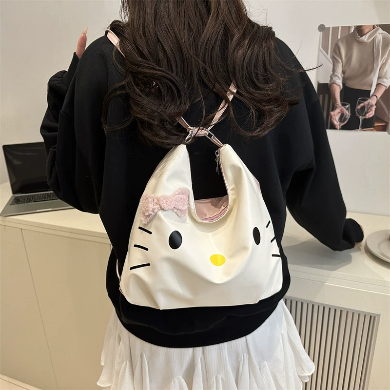 Hello kitty, Cartoon рюкзак, милый держатель для карт через плечо, вместительный одноплечий мешок с бантом
