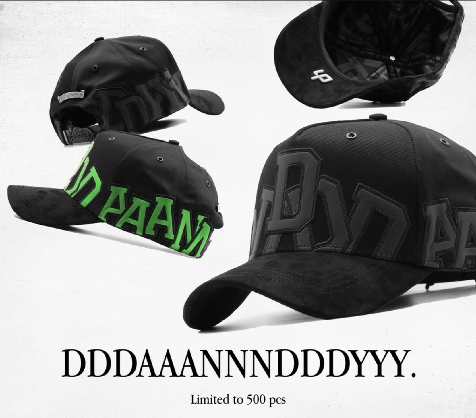 Nuevo Meike Duo Dandy bordado ajustable gorra de boca de pato borde curvo gorra de béisbol con diamantes barba tío