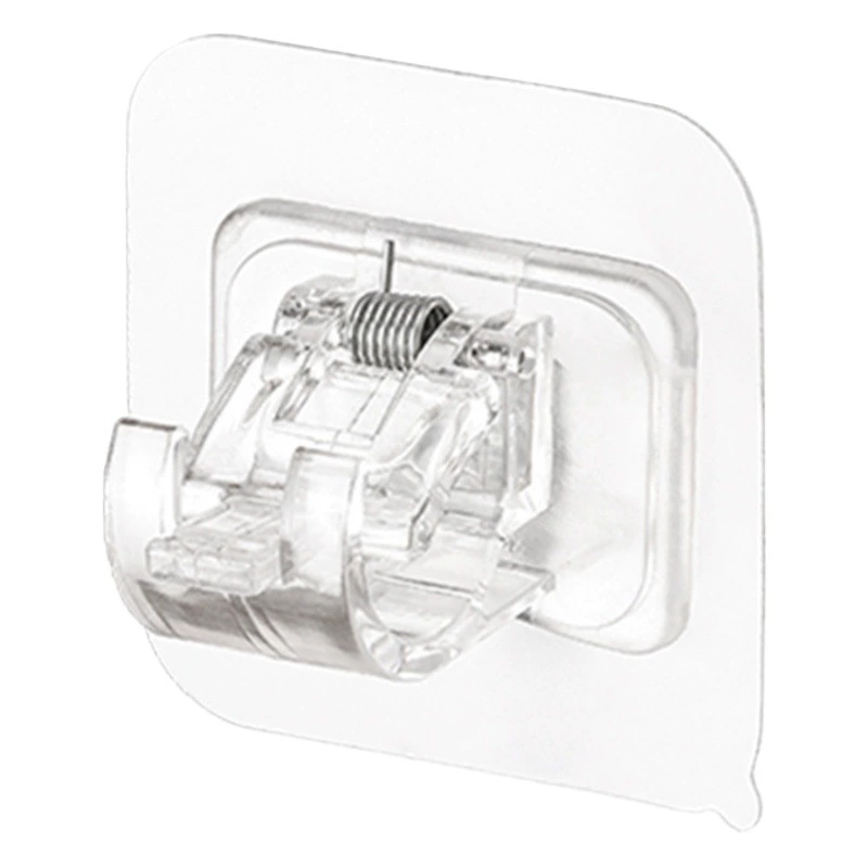 Крючок для штор без пробивки Держатель карниза Подвесной зажим для штанги Душевая штанга Телескопический крюк Клип Подвесной стержень липкий крючок