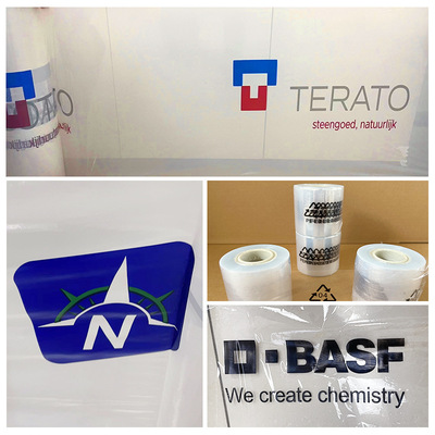 Печата PE Printing Film запутанность Пленка Гигидность 50 см шириной PE может добавить текст логотипа
