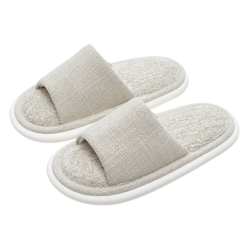Льняные тапочки премиум-класса в японском стиле для дома, мужские и женские, для дома, деревянный пол, бесшумные, всесезонная ткань, хлопок и лен, офис.