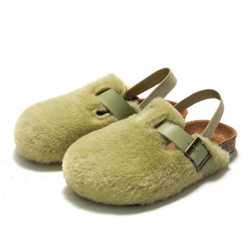 RUIZUSTOCK Automne Hiver Nouvelles Sandales Chaudes En Daim Fourrure De Lapin Pour Enfants En Liège Pour Garçons Et Filles_voghion.com