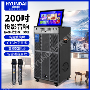 Modern New Projector Ktv Professional Karaoke Audio Outdoor Live Broadcast Speaker Karaoke 0K Video All-In-One Square