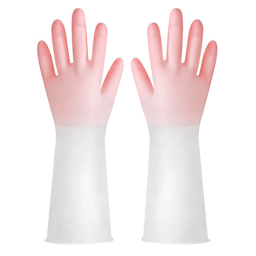 Summer Cleaning Disposable Thin Dish Washing Gloves Household Kitchen Laundry Brush Bowl Durable Rubber Cleaning Gloves