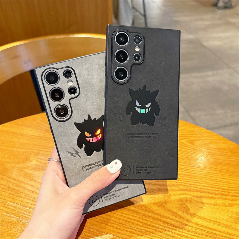 Suitable for Samsung S26Ultra Mobile Phone Case Cartoon Laser Gengar S22Plus Skin-Covered Monster Galaxy S23+ Suitable for Samsung S26Ultra Mobile Phone Case Cartoon Laser Gengar S22Plus Skin-Covered Monster Galaxy S23+