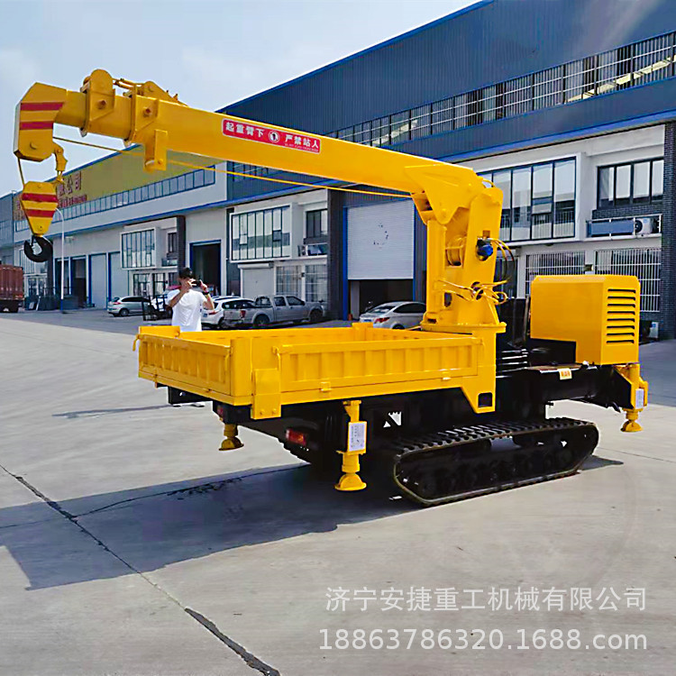 小型园林履带随车吊 3吨液压履带随车吊 泥泞山路行走履带随车吊