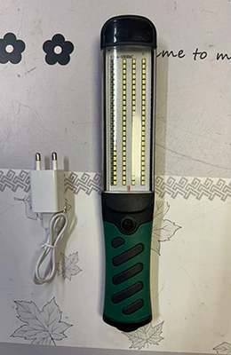 72-Bead Led Inspection Light, Factory: İşçi projektorları - 100-beads-black-with-green-charging-light-with-charging-head-charging-cable
