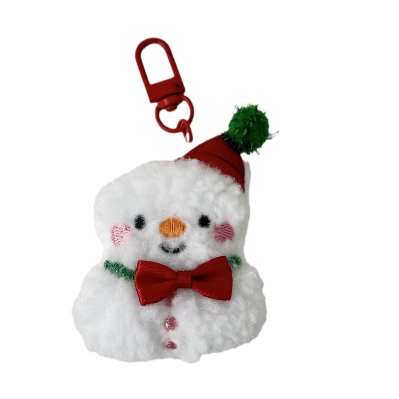 クリスマスのかわいい雪だるまのぬいぐるみのキーホルダーのペンダントの少女の心のバッグの装飾のクリスマスの贈り物の卸売り|undefined