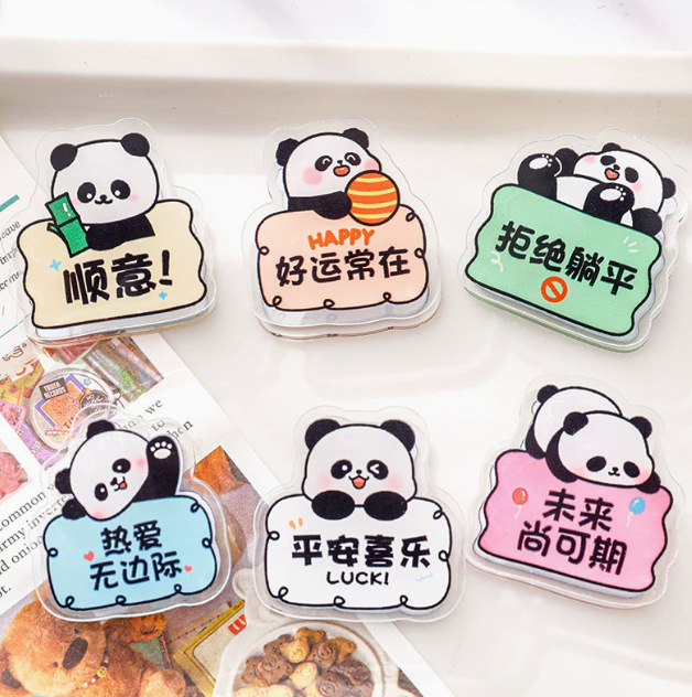 Caricatura adorable Panda Post-it - Notes Estudiantes Temporada escolar DIY Papelería Pequeños regalos de alto valor facial Paquete de regalo para niños