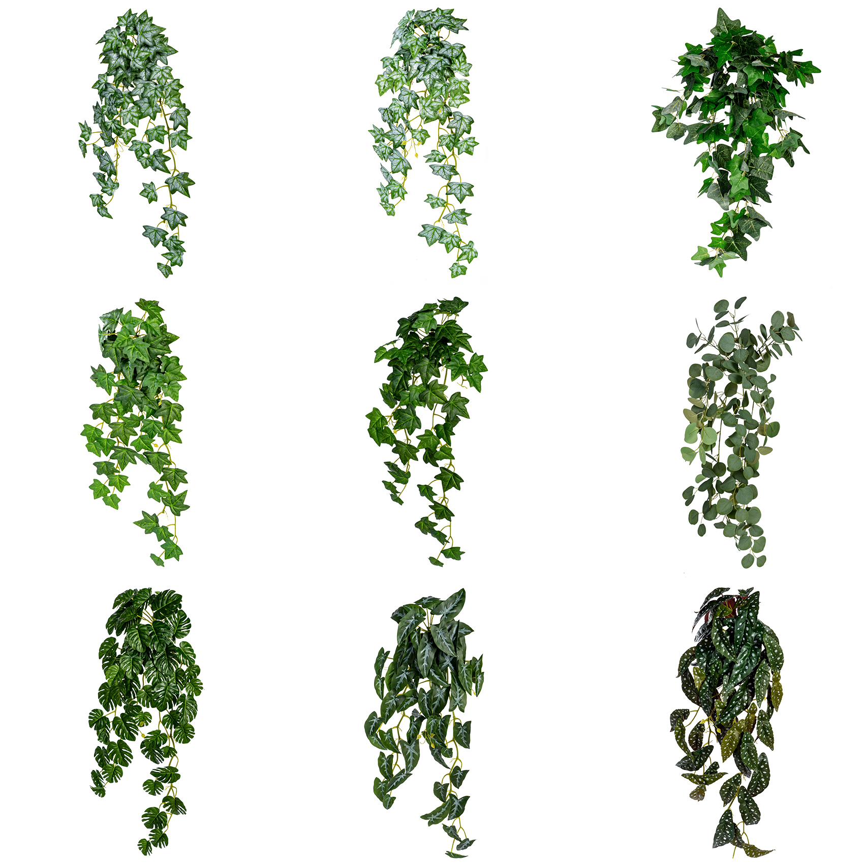 Alta calidad artificial planta verde colgante biónico artificial flor falsa vid escalada decoración del paisaje interior adornos