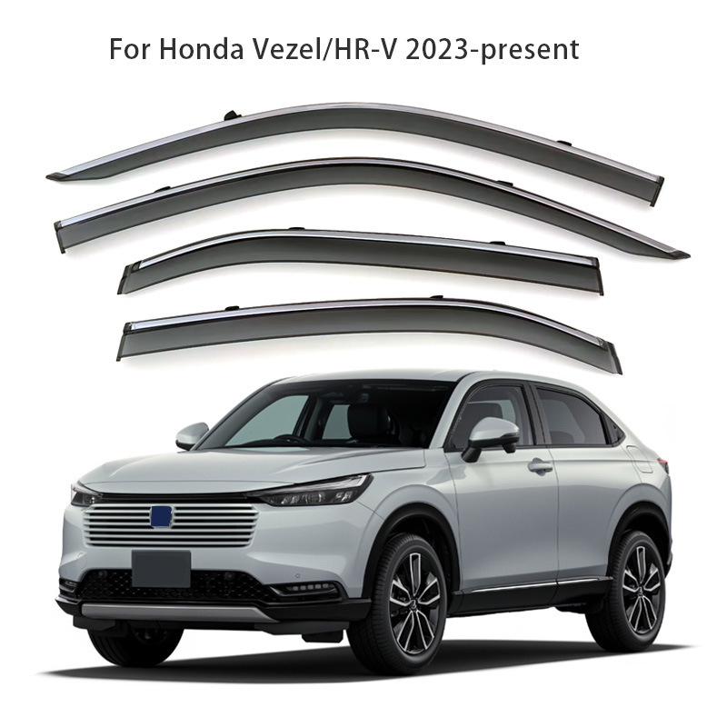 Honda Window Visor for Honda 2023-2025 Vezel/HR-V (Rain shield) - 2023-2025-vezelhr-v-injection-molding-with-bright-strip