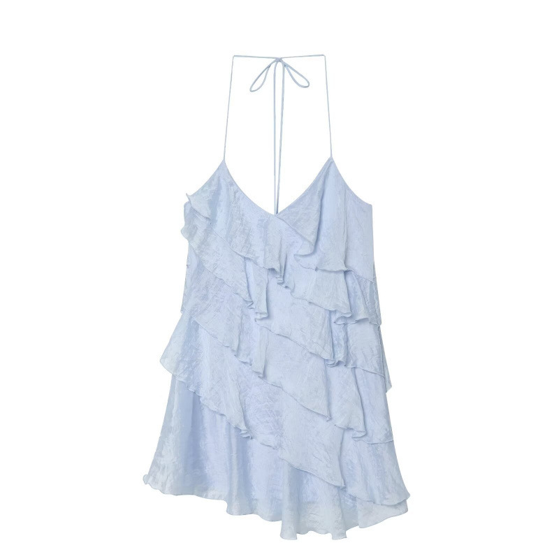 Cross-Border Women's Clothing Manufacturers Wholesale 2026 Aliexpress Hot-Selling Fashion Layered Decorative Short Dress Cross-Border Women's Clothing Manufacturers Wholesale 2026 Aliexpress Hot-Selling Fashion Layered Decorative Short Dress
