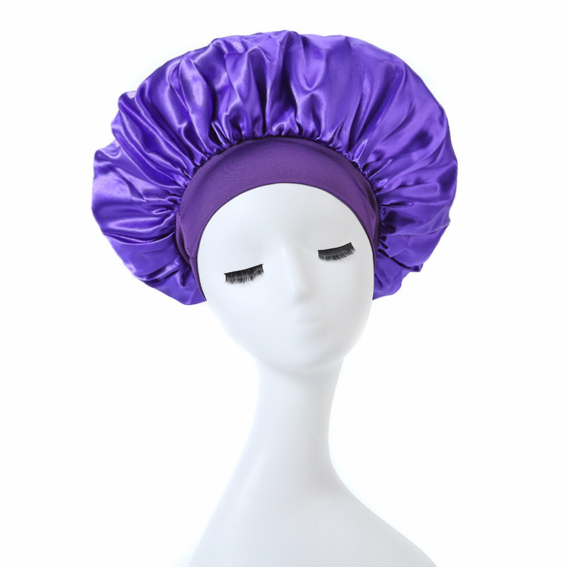 Amazon transfronterizo amplio borde alto elástico sombrero de dormir sombrero de quimioterapia sombrero para el cabello sombrero para el cabello seco