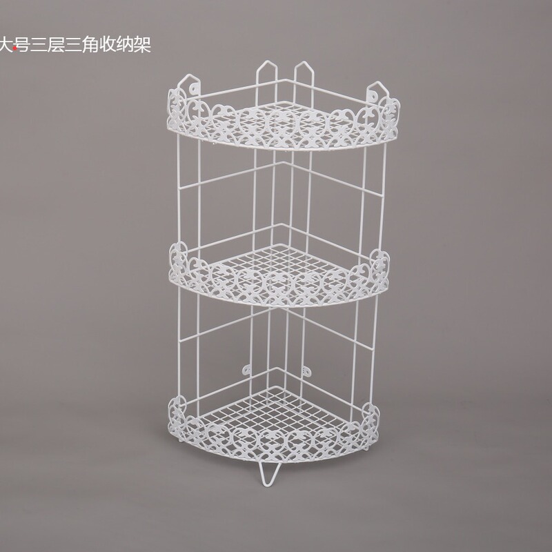 Factory Direct Sales Large Three-Layer Triangular Bathroom Toilet Storage Rack Kitchen Corner Storage Rack Floor-Standing Wall Hanging Rack Factory Direct Sales Large Three-Layer Triangular Bathroom Toilet Storage Rack Kitchen Corner Storage Rack Floor-Standing Wall Hanging Rack