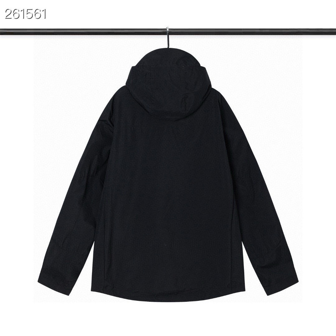 Unisex Outdoorjacke Mit Ärmelabzeichen Und Kapuze_voghion.com