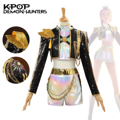 Kpop猎魔女团cos服 鲁米动漫服佐伊打歌服米拉黑金打歌服二次元服