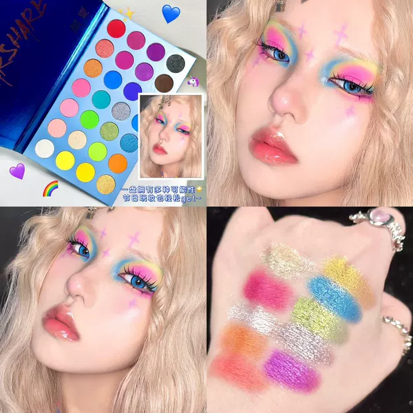 Colorful eyeshadow [Stage makeup cool summer eyeshadow]