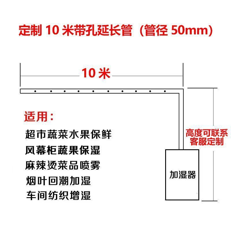 Humidificador industrial Ultrasonido gran cantidad de niebla de reducción de polvo de taller de fábrica comercial textil desestático supermercado atomización de verduras