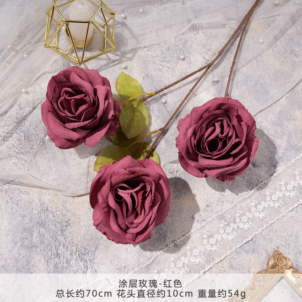 Lm-coated rose-red