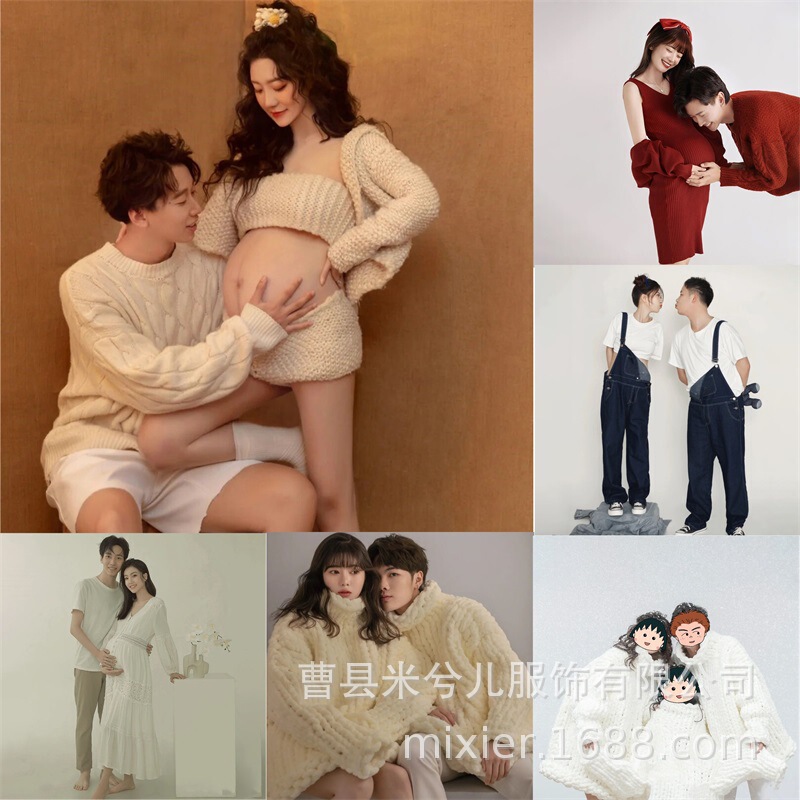 New Studio fashion trendy couple clothes maternity clothes photography clothing photo photo theme suit clothing