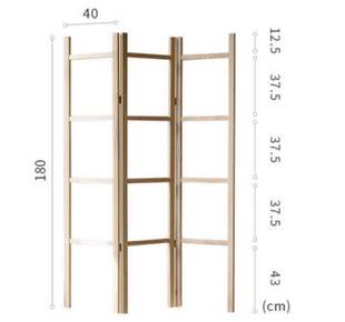 Solid Wood Screen Partition Living Room Sofa Background Wall Decoration Clothing Store Coffee Shop Photography Decoration Flower Stand Hanging Rack
