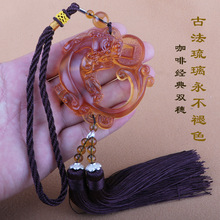 新款汽车玛瑙挂件 貔貅古法琉璃平安护主车内饰品批发一件代发