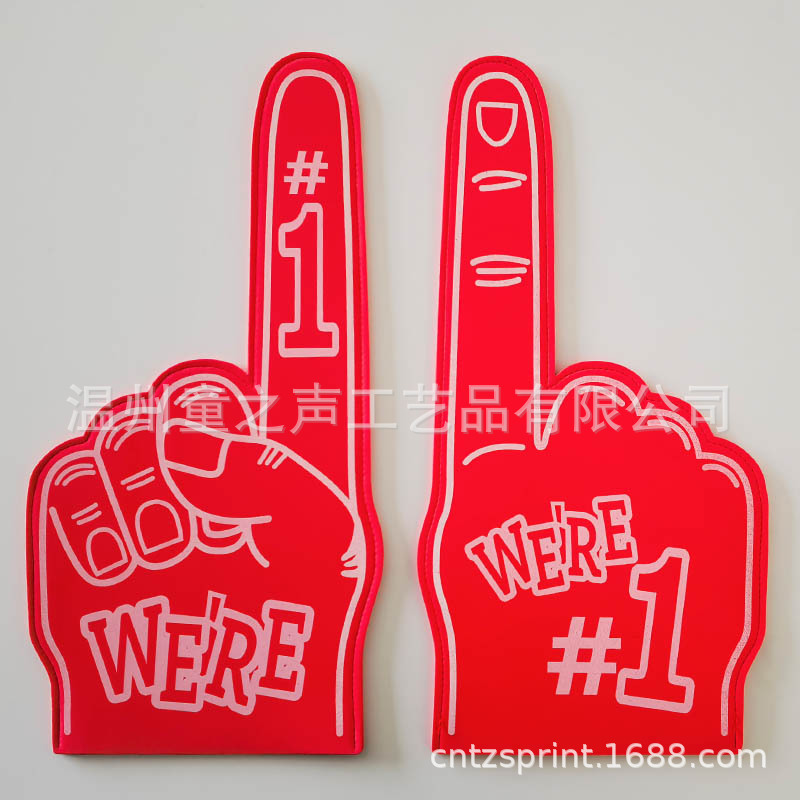 EVA Palm Victoria gesto Cheer guantes de esponja Cheer porristas fabricante