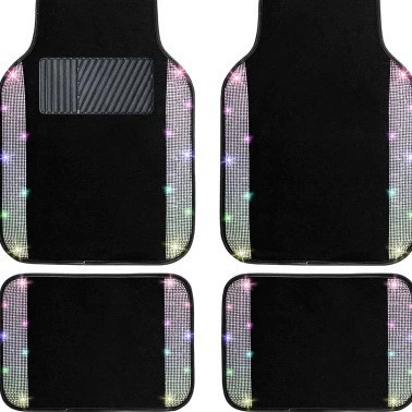 Avtomobil döşəmə paspasları, Dropshipping Temu Simple Line Car Floor - flash-white-and-colorful-3344cm-two-piece-pack