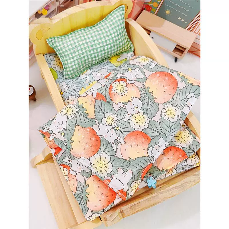 棉花娃娃娃床上用品三件套莉娜熊生活用品被子枕头床品替换送礼物