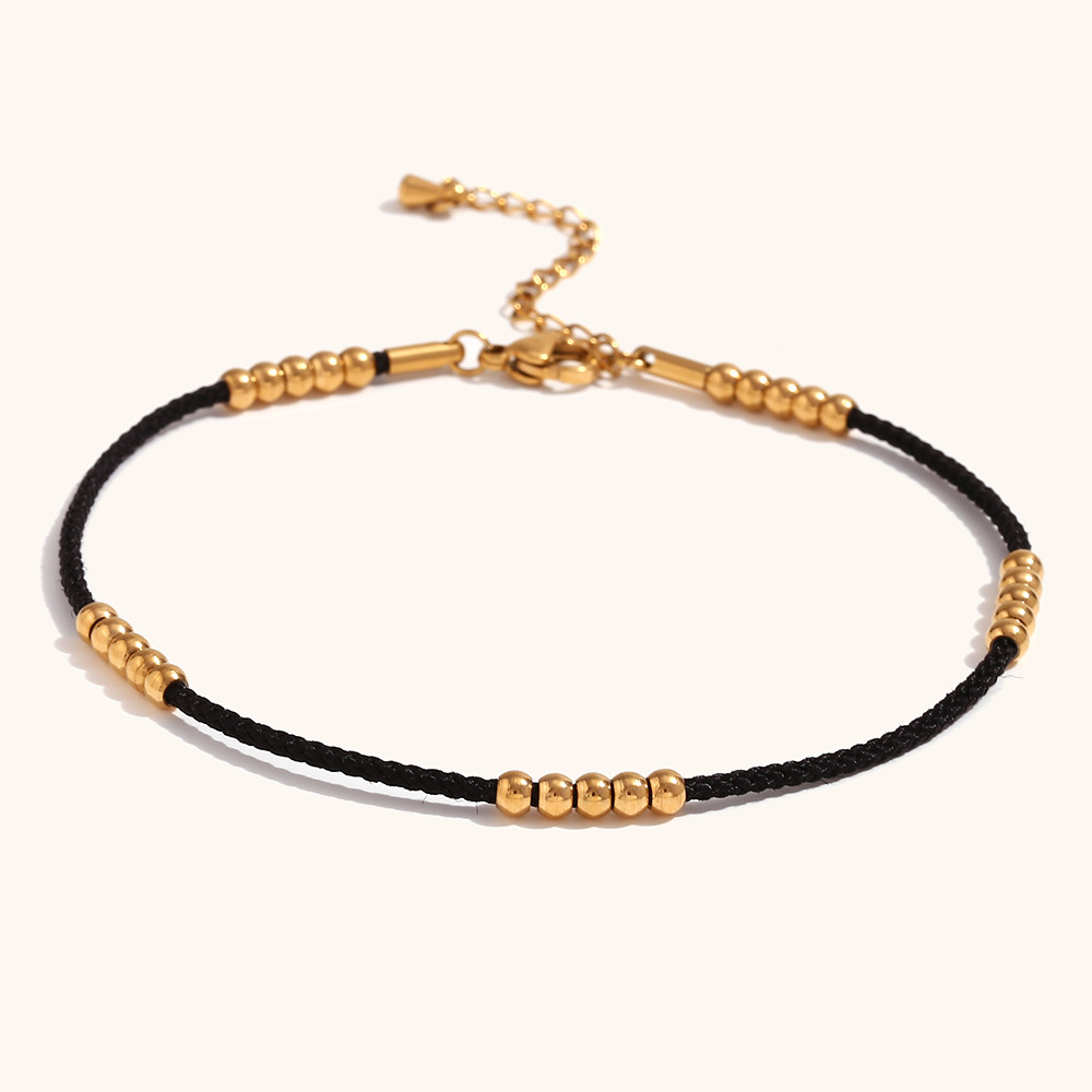 10g Weight 0.03µm-0.05µm Gold Plating Thickness PVD Coated Gold Plating Process 18K Real Gold Plated Plating Material 1 Piece Vintage Style Geometric Color Block Stainless Steel Waterproof Non Tarnish PVD Coated Real Gold Plated Women's Anklet