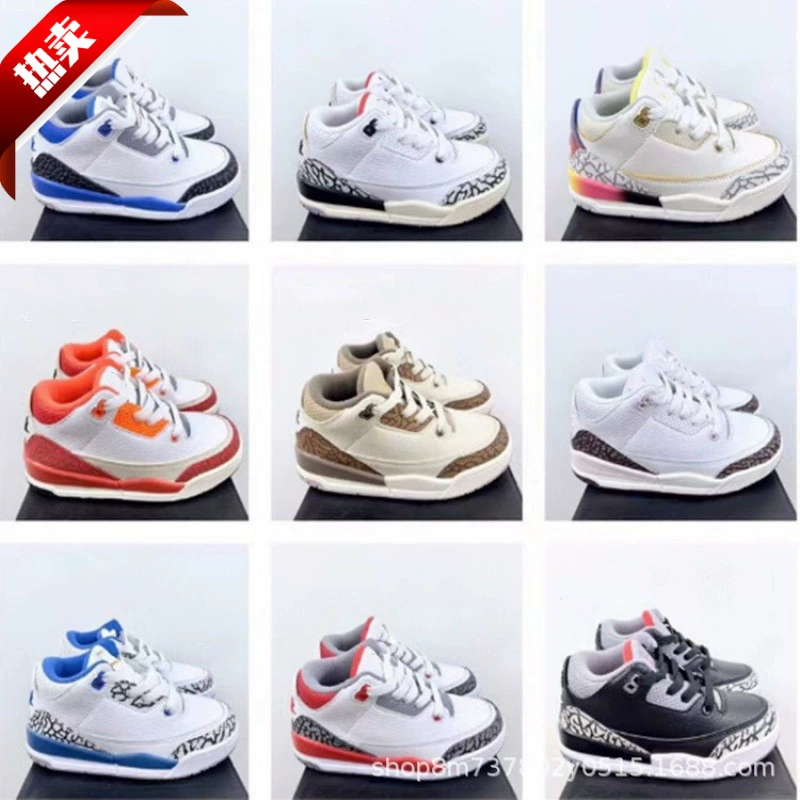 Putian Shoes 2024 новая детская обувь aj3 мужская и женская обувь на первый этаж Qiao 3 детская спортивная обувь баскетбольная обувь