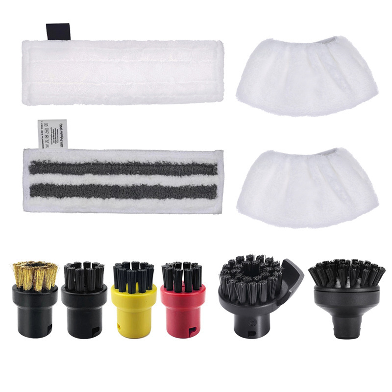 Suitable for Karcher Sc1Sc2Sc4Sc5 Steam Grinding Cloth Mop Set Rag Copper Brush Accessories Suitable for Karcher Sc1Sc2Sc4Sc5 Steam Grinding Cloth Mop Set Rag Copper Brush Accessories