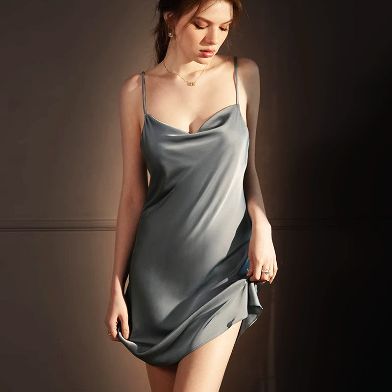 SKU图_锻面丝绸睡裙-莫兰灰