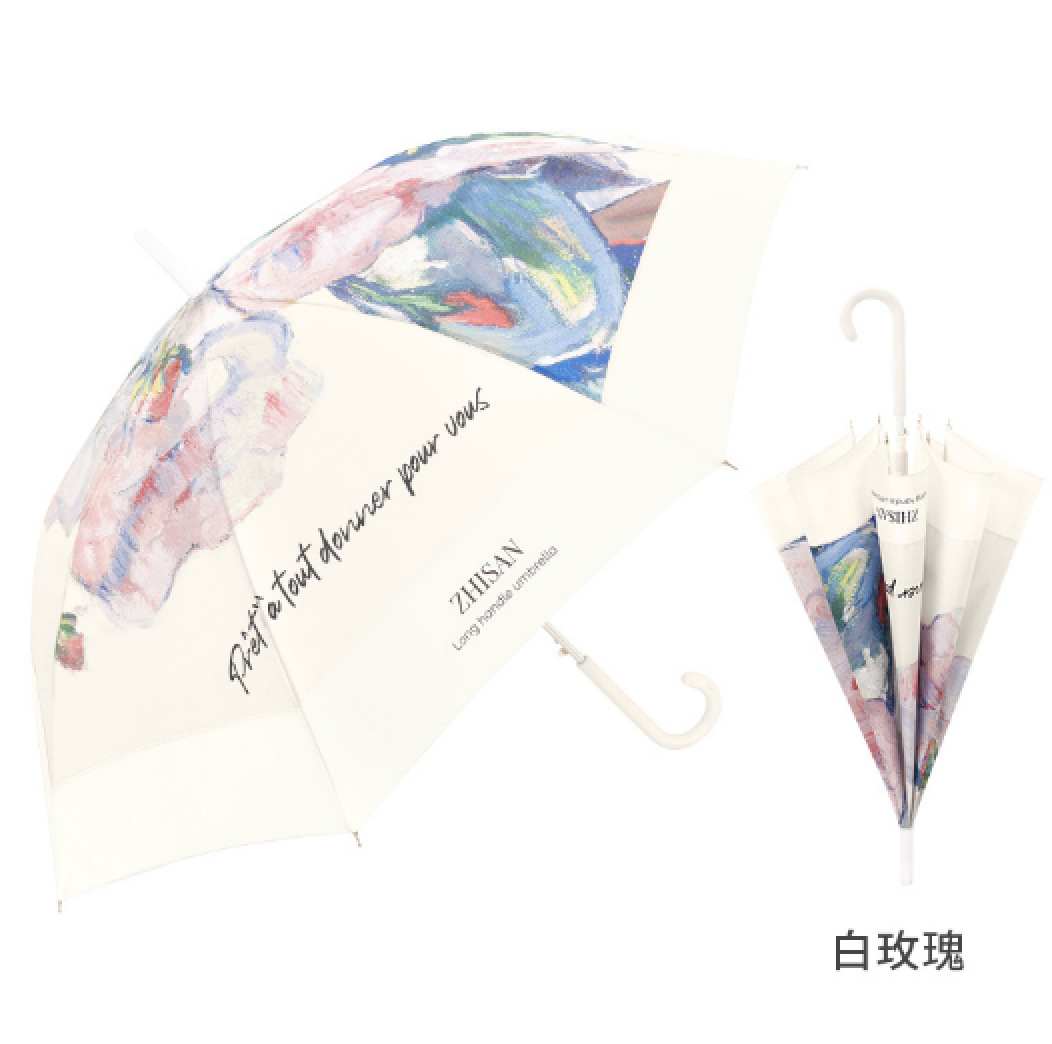 長柄傘 16本骨 香港風傘 女性用 耐風水玉拡大傘 高級 自動丈夫 晴雨兼用傘