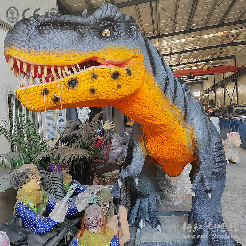 Modelo de simulación de dinosaurios de gran tamaño simulación de dinosaurios de silicona escultura de paisaje dinosaurios exhibición personalizada