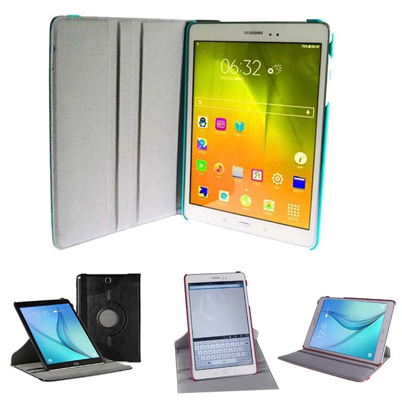 Suitable for Samsung Galaxy Tab a 9.7 Tablet Leather Case T550 P550 Protective Rotating Case with Magnetic Attraction