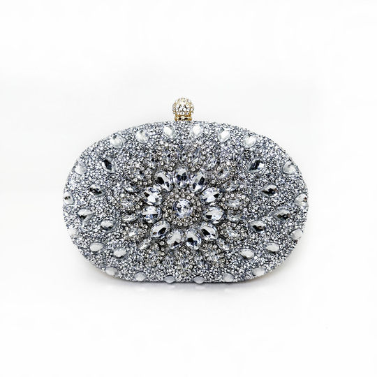 2025 Cross-border New Sunflower Evening Bag Fashion Banquet Clutch Bag All-match Dress Evening Bag Diamond Women's Bag
