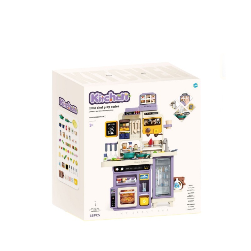 Niños transfronterizos 90cm de simulación de pulverización de sonido y luz de agua de cocina mesa de comedor con pantalla táctil juego de jugadores caseros