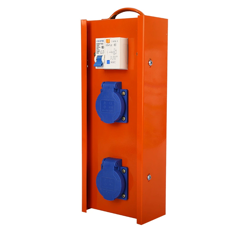 Portable DZ47 Iron Nylon Waterproof 10-hole Industrial Socket Temporary Distribution Box for Construction Site