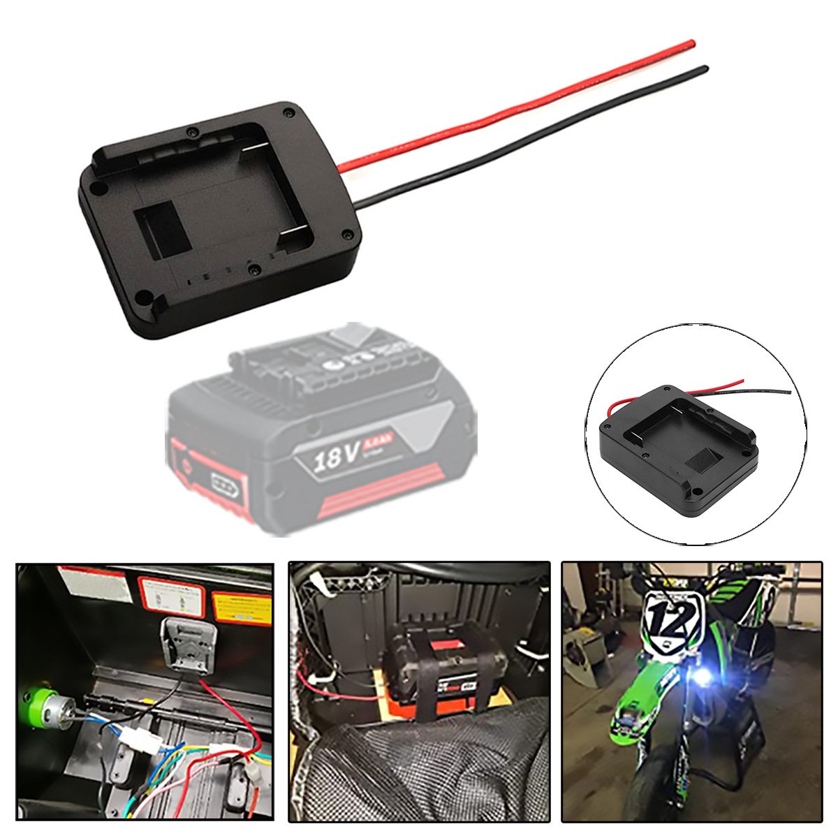 适用于博世Bosch BAT系列14.4V/18V锂电池 DIY电子线输出应用改装