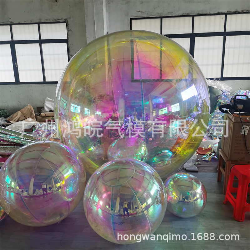PVC充气悬挂镜面球圣诞节酒吧展览T舞台婚礼活动反光美陈装饰气模