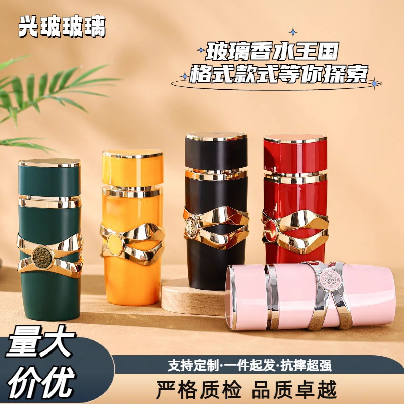 Subbotella de perfume Botella de perfume de vidrio transparente Botella de tarjeta Botella de perfume Botella de perfume de presión Botella de perfume Botella desnuda