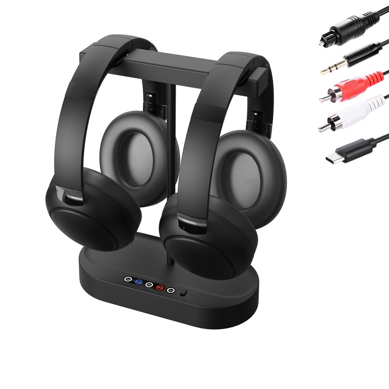 2025 New Bluetooth Dual-Mode Wireless Tv Headset Low Latency 27Ms One to Two Private Model Amazon